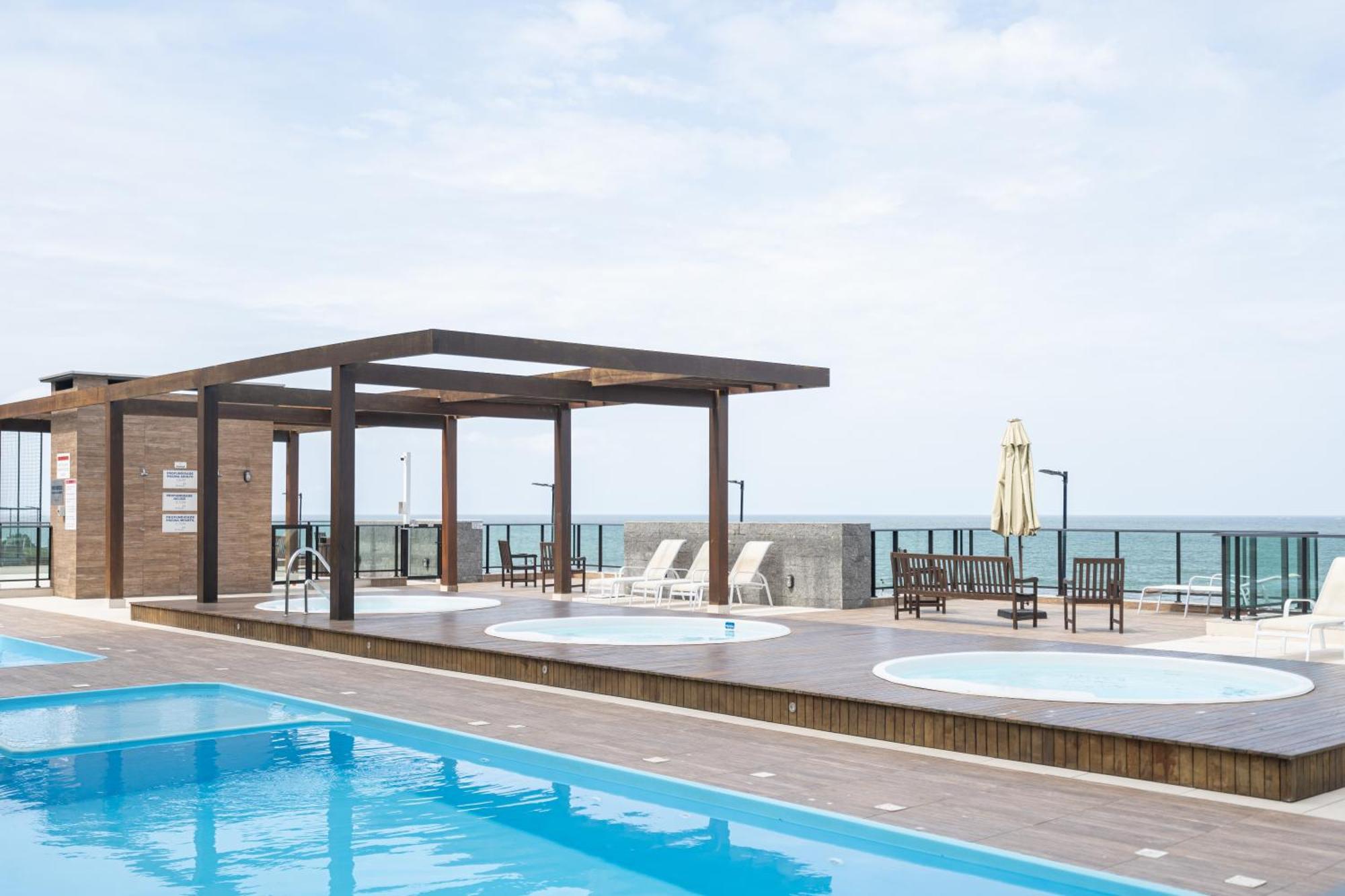 Aptos Completos Com Vista Mar Pe Na Areia Em Barra Velha Em Condominio Resort Com Spa, Piscina, Quadra De Futebol, Sala De Jogos, Brinquedoteca, Complexo Com Diversos Comercios Zewnętrze zdjęcie
